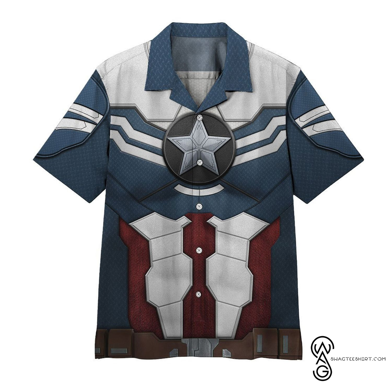 [Top Trending] Falcon Sam Wilson Captain America Movie Hawaiian T-Shirt Custom Printed Hawaii Shirt